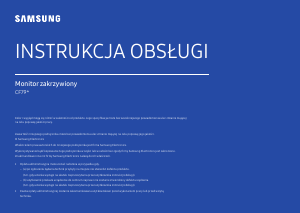 Instrukcja Samsung C34F791WQU Monitor LED