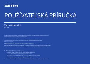 Návod Samsung C34F791WQU LED monitor