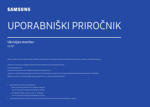 Priročnik Samsung C34F791WQU LED-zaslon