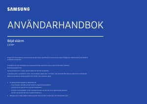 Bruksanvisning Samsung C34F791WQU LED skärm
