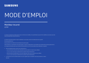 Mode d’emploi Samsung C34F791WQU Moniteur LED