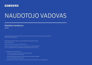 Vadovas Samsung C34F791WQU LED monitorius