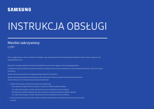 Instrukcja Samsung C34J791WTU Monitor LED