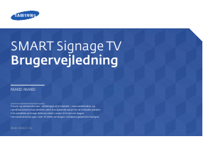Brugsanvisning Samsung RM40D LED-skærm