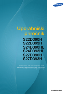 Priročnik Samsung S27D390H LED-zaslon