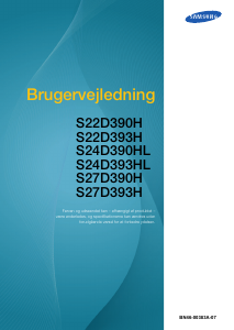 Brugsanvisning Samsung S27D390H LED-skærm