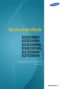 Bruksanvisning Samsung S27D390H LED-skjerm