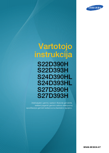 Vadovas Samsung S27D390H LED monitorius