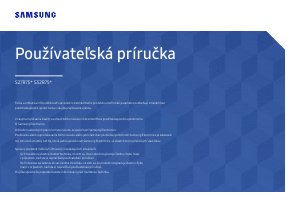 Návod Samsung S27R750QEU LED monitor