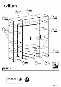 Bedienungsanleitung Tvilum 68086A Kleiderschrank