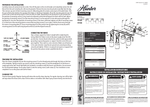 Manual de uso Hunter 19150 Devon Park Lámpara