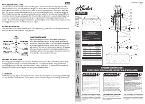 Manual de uso Hunter 19163 Hartland Lámpara