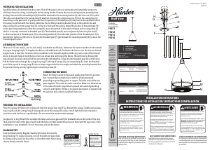 Manual de uso Hunter 19214 Bluff View Lámpara