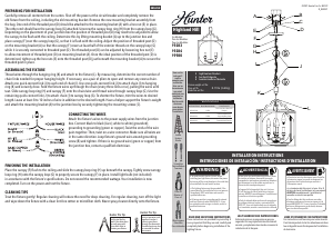 Manual de uso Hunter 19283 Highland Hill Lámpara