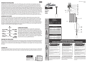 Manual de uso Hunter 19724 Vidria Lámpara