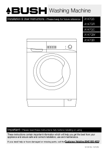 Handleiding Bush A147QS Wasmachine