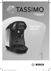 Manuale Bosch TAS1002NGB Tassimo Happy Macchina da caffè