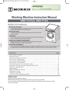 Handleiding Morris WBW-91276 Wasmachine