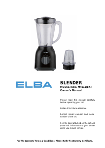 Handleiding Elba EBG-M4015(BK) Blender