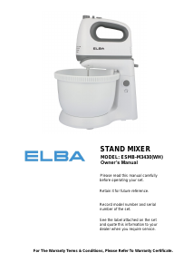 Handleiding Elba ESMB-M3430(WH) Standmixer