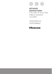 Manual Hisense HDE3211BWUK Range