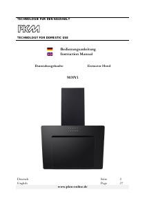 Handleiding PKM 9039Y1 Afzuigkap