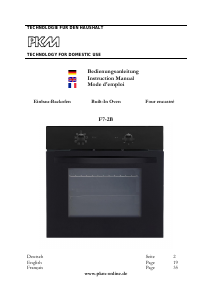 Handleiding PKM F7-2B Oven