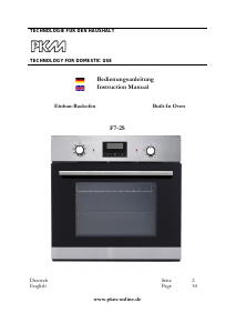 Bedienungsanleitung PKM F7-2 Digi Backofen