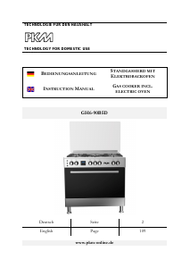 Handleiding PKM GH6-90B5D Fornuis
