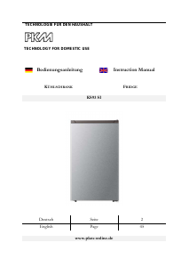 Manual PKM KS93 SI Refrigerator