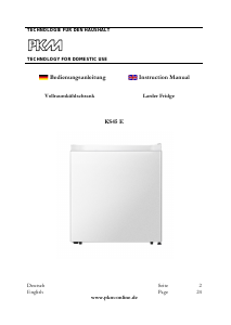 Manual PKM KS45 E Refrigerator