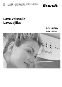 Manual de uso Brandt DFH14104X Lavavajillas
