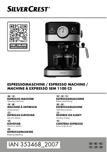 Brugsanvisning SilverCrest IAN 353468 Espressomaskine