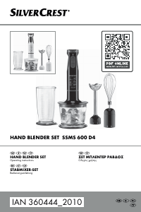 Bedienungsanleitung SilverCrest IAN 360444 Stabmixer