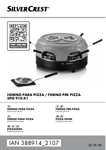 Manuale SilverCrest IAN 388914 Forno per pizza
