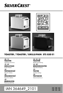 Manual SilverCrest IAN 364649 Toaster