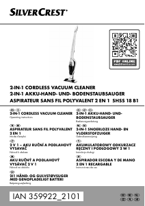 Manual SilverCrest IAN 359922 Vacuum Cleaner