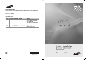 Mode d’emploi Samsung UN40B7000WF Téléviseur LED