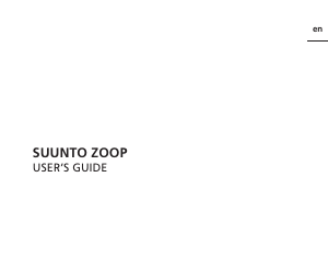 Handleiding Suunto Zoop Duikcomputer