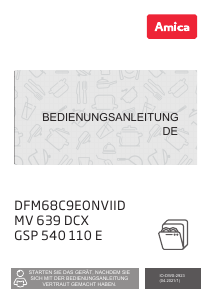 Bedienungsanleitung Amica GSP 540 110 E Geschirrspüler