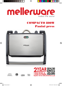 Manual Mellerware 28565 Grelhador de contacto