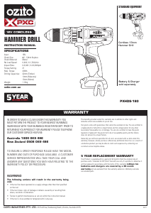 Handleiding Ozito PXHICK-650 Schroef-boormachine