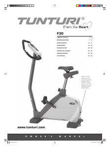 Manual Tunturi F30 Exercise Bike