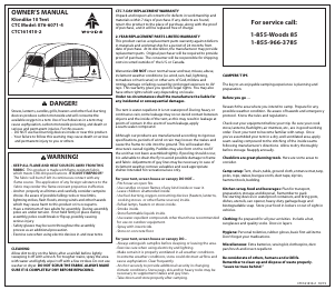 Manual Wood's Klondike 10 Tent