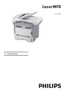 Bruksanvisning Philips LFF6080 LaserMFD Faxmaskin