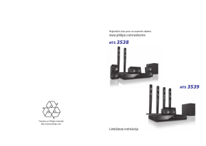 Rokasgrāmata Philips HTS3538 Mājas kinozāles sistēma