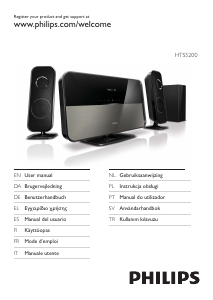 Käyttöohje Philips HTS5200 Kotiteatterijärjestelmä