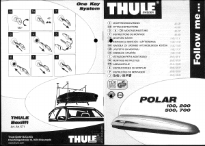 Manuale Thule Polar 100 Box da tetto