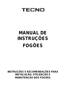 Manual Tecno TX6 TUEL4 Fogão