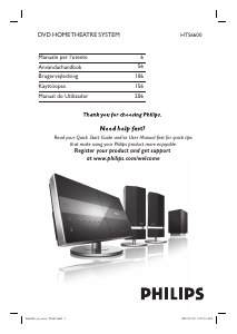 Manuale Philips HTS6600 Sistema home theater